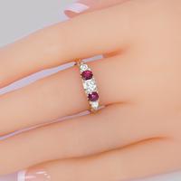 Victorian Diamond & Ruby Ring 18ct Gold Five Stone Antique Ring Hallmarked 1897 (8 of 11) Victorian Diamond & Ruby Ring 18ct Gold Five Stone Antique Ring Hallmarked 1897 (8 of 11)