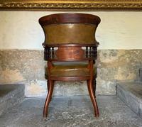 Exceptional 19thc Antique Mahogany Upholstered Library Captains Desk Armchair (9 of 12) Exceptional 19thc Antique Mahogany Upholstered Library Captains Desk Armchair (9 of 12)