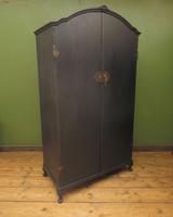 Vintage Black Painted 1950s Armoire Wardrobe, Gothic Shabby Chic (13 of 16) Vintage Black Painted 1950s Armoire Wardrobe, Gothic Shabby Chic (13 of 16)