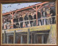 Newlyn Fish Market Oil Painting by Marjorie Mort (1906-1988) (3 of 5) Newlyn Fish Market Oil Painting by Marjorie Mort (1906-1988) (3 of 5)