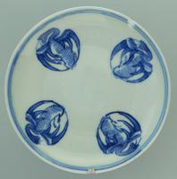A Chinese Porcelain B&w Pedestal Tazza Comport Signed 19thc (2 of 6) A Chinese Porcelain B&w Pedestal Tazza Comport Signed 19thc (2 of 6)