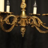 French 6 Light Gilded Bronze Early 20th Century Antique Chandelier (9 of 10) French 6 Light Gilded Bronze Early 20th Century Antique Chandelier (9 of 10)