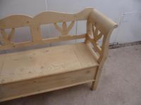 Tulip 2 Seater Antique Pine Hall / Kitchen Box / Settle / Bench to wax / paint (7 of 9) Tulip 2 Seater Antique Pine Hall / Kitchen Box / Settle / Bench to wax / paint (7 of 9)