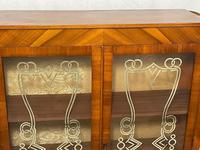 Art Deco Walnut Curved Bookcase Display Storage Cabinet (7 of 29) Art Deco Walnut Curved Bookcase Display Storage Cabinet (7 of 29)
