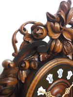Rare Antique French Carved Dial Wall Clock 8 Day Movement Dial Black Forest Design (7 of 10) Rare Antique French Carved Dial Wall Clock 8 Day Movement Dial Black Forest Design (7 of 10)
