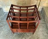 Regency Revival Mahogany Canterbury Sheet Music Magazine Rack with Brass Casters (5 of 11) Regency Revival Mahogany Canterbury Sheet Music Magazine Rack with Brass Casters (5 of 11)