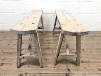 Pair of Antique Rustic Pine Benches (3 of 6) Pair of Antique Rustic Pine Benches (3 of 6)