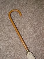 Vintage Ladies Beige Canopy Umbrella with Skilfully Clad Leather Crook Handle (11 of 14) Vintage Ladies Beige Canopy Umbrella with Skilfully Clad Leather Crook Handle (11 of 14)