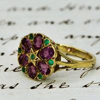 The Vintage Garnet & Emerald Cluster Ring (2 of 3) The Vintage Garnet & Emerald Cluster Ring (2 of 3)