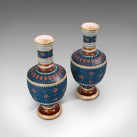 Pair of Antique Decorative Vases, German, Ceramic, Villeroy & Boch, Victorian (5 of 12) Pair of Antique Decorative Vases, German, Ceramic, Villeroy & Boch, Victorian (5 of 12)