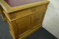 Antique Solid Oak Pedestal Desk (10 of 10) Antique Solid Oak Pedestal Desk (10 of 10)