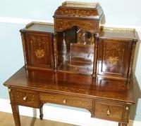 Victorian Mahogany And Inlaid Desk. (9 of 9) Victorian Mahogany And Inlaid Desk. (9 of 9)
