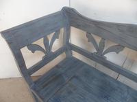 Lovely Grey / Blue 3-4 Seater Antique Pine Kitchen / Hall Box Settle / Bench (6 of 10) Lovely Grey / Blue 3-4 Seater Antique Pine Kitchen / Hall Box Settle / Bench (6 of 10)