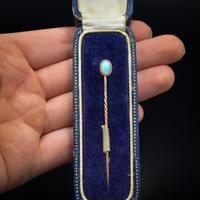 Boxed Antique Natural Opal 9ct 9K Yellow Gold Stick Pin Brooch (2 of 9) Boxed Antique Natural Opal 9ct 9K Yellow Gold Stick Pin Brooch (2 of 9)