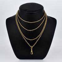 Antique Victorian Long Rolled Gold Guard Muff Chain Necklace (2 of 9) Antique Victorian Long Rolled Gold Guard Muff Chain Necklace (2 of 9)
