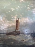 Antique Victorian marine seascape oil painting (1 of 2) (6 of 10) Antique Victorian marine seascape oil painting (1 of 2) (6 of 10)