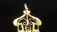 Antique Art Mouveau 9ct gold garnet lavalier drop pendant (3 of 10) Antique Art Mouveau 9ct gold garnet lavalier drop pendant (3 of 10)