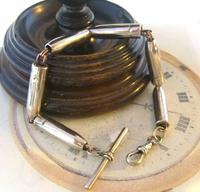 Antique Pocket Watch Chain 1918 WW1 Silver Steel Bullet Casing Albert With T Bar (4 of 11) Antique Pocket Watch Chain 1918 WW1 Silver Steel Bullet Casing Albert With T Bar (4 of 11)