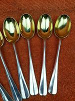 Vintage 6 x Sterling Silver Hallmarked Tea Spoons Gold Bowls - 1967 E Barnard & Sons (3 of 7) Vintage 6 x Sterling Silver Hallmarked Tea Spoons Gold Bowls - 1967 E Barnard & Sons (3 of 7)