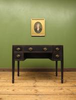 Antique Black Painted Console Table or Desk with Drawers, Gothic Shabby Chic (8 of 16) Antique Black Painted Console Table or Desk with Drawers, Gothic Shabby Chic (8 of 16)