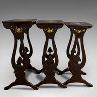 Antique Nest Of Occasional Tables, Oriental, Trio, Japanned, Victorian c.1880 (8 of 12) Antique Nest Of Occasional Tables, Oriental, Trio, Japanned, Victorian c.1880 (8 of 12)
