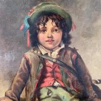 Antique Victorian oil painting portrait of young boy in hat signed JW Roberts 1887 (6 of 10) Antique Victorian oil painting portrait of young boy in hat signed JW Roberts 1887 (6 of 10)
