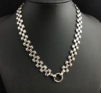 Antique Victorian Silver Collar Necklace, Brick Link (9 of 12) Antique Victorian Silver Collar Necklace, Brick Link (9 of 12)