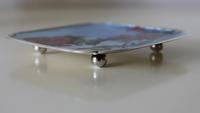 Antique Silver Guilloche Dish Painted with Butterfly & Flowers - 1911 (4 of 11) Antique Silver Guilloche Dish Painted with Butterfly & Flowers - 1911 (4 of 11)