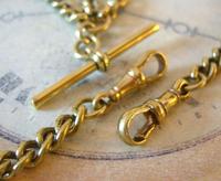 Antique Pocket Watch Chain 1890s Victorian large Brass Double Albert With T Bar (9 of 12) Antique Pocket Watch Chain 1890s Victorian large Brass Double Albert With T Bar (9 of 12)