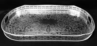 Large Chased Silver Plated Two Handle Gallery Tray (3 of 7) Large Chased Silver Plated Two Handle Gallery Tray (3 of 7)