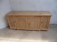 Great 2 Metre Antique Pine 4 Door Dresser Base / TV Stand to wax / paint (4 of 9) Great 2 Metre Antique Pine 4 Door Dresser Base / TV Stand to wax / paint (4 of 9)
