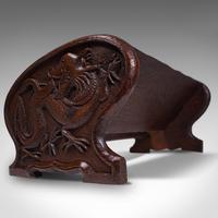 Antique Carved Book Stand, Oriental, Mahogany, Rack, Dragon Motif, 19th Century (9 of 12) Antique Carved Book Stand, Oriental, Mahogany, Rack, Dragon Motif, 19th Century (9 of 12)
