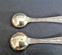 Pair of Antique Victorian Silver Salts / Spoons - 1878 (5 of 9) Pair of Antique Victorian Silver Salts / Spoons - 1878 (5 of 9)