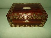 QUALITY Inlaid Regency Rosewood Jewellery Box + Tray. c1830 (15 of 15) QUALITY Inlaid Regency Rosewood Jewellery Box + Tray. c1830 (15 of 15)