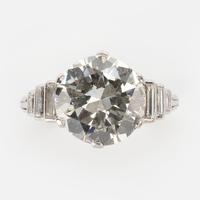 Art Deco Diamond 4.30 Carat Solitaire Engagement Ring c.1930 (6 of 6) Art Deco Diamond 4.30 Carat Solitaire Engagement Ring c.1930 (6 of 6)