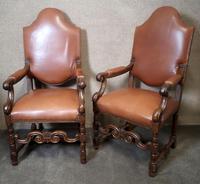 Large Pair of Oak & Leather Armchairs (11 of 11) Large Pair of Oak & Leather Armchairs (11 of 11)