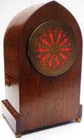 Incredible French Inlaid Lancet Mantel Clock Multi Wood Inlay 8 Day Striking Mantle Clock (9 of 10) Incredible French Inlaid Lancet Mantel Clock Multi Wood Inlay 8 Day Striking Mantle Clock (9 of 10)