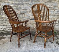 Pair of Antique Broad Arm Windsor Chairs (4 of 28) Pair of Antique Broad Arm Windsor Chairs (4 of 28)