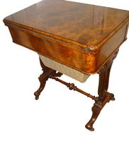 Fine 19th Century Burr Walnut Games / Work Table 1870 (3 of 5) Fine 19th Century Burr Walnut Games / Work Table 1870 (3 of 5)