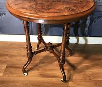 Victorian Burr Walnut & Marquetry Occasional Table (4 of 10) Victorian Burr Walnut & Marquetry Occasional Table (4 of 10)