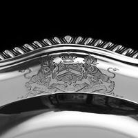 Antique Solid Silver Dish with Coat of Arms for Michael Bass, 1st Baron Burton - Garrard 1888 (18 of 21) Antique Solid Silver Dish with Coat of Arms for Michael Bass, 1st Baron Burton - Garrard 1888 (18 of 21)