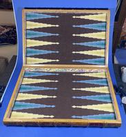 Edwardian French Leather Double book box with Backgammon set to the inside (2 of 14) Edwardian French Leather Double book box with Backgammon set to the inside (2 of 14)