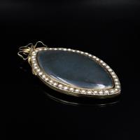 Antique Georgian Pearl Large Navette Silver Gilt Gold Locket Pendant (5 of 11) Antique Georgian Pearl Large Navette Silver Gilt Gold Locket Pendant (5 of 11)