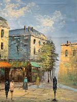 Fine Large Original Vintage Parisian Street Cityscape Impressionist Oil Painting (5 of 11) Fine Large Original Vintage Parisian Street Cityscape Impressionist Oil Painting (5 of 11)