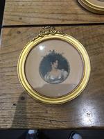 Miniature Georgian Giltwood Print of a Lady (3 of 3) Miniature Georgian Giltwood Print of a Lady (3 of 3)