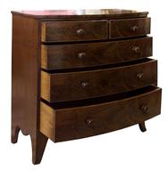 Early 19th Century Flame Mahogany Bow Chest (2 of 7) Early 19th Century Flame Mahogany Bow Chest (2 of 7)