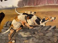 Victorian Sporting Oil Painting "Taking A Fence" Horse & Rider With Scent Foxhounds Hunting By John Alfred Wheeler (14 of 59) Victorian Sporting Oil Painting "Taking A Fence" Horse & Rider With Scent Foxhounds Hunting By John Alfred Wheeler (14 of 59)