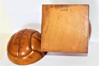 Unusual French Carved Wood Football Lidded Box (6 of 7) Unusual French Carved Wood Football Lidded Box (6 of 7)