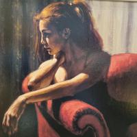 Fabian Perez Hand Embellished Limited Edition Artists Proof Print “rojo Sillon III” with Certificate of Authenticity (2 of 10) Fabian Perez Hand Embellished Limited Edition Artists Proof Print “rojo Sillon III” with Certificate of Authenticity (2 of 10)