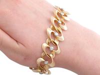1.20ct Diamond & 18ct Yellow Gold Bracelet - Vintage French c.1950 (8 of 9) 1.20ct Diamond & 18ct Yellow Gold Bracelet - Vintage French c.1950 (8 of 9)